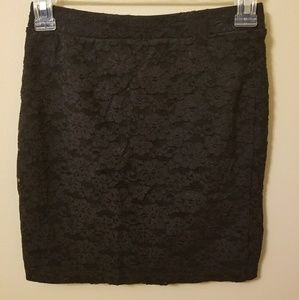 Black Lace Mini Skirt